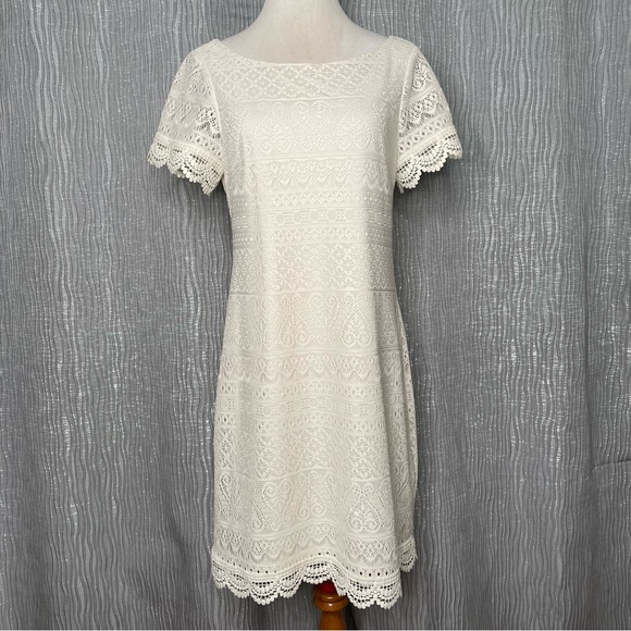 London Times lace popover sheath dress - Picture 2 of 9